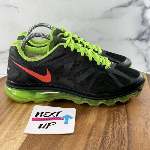 Women's Size 8.5-Nike Air Max+ 2012 Running Shoes Barely Volt Metallic Silver - Picture 3 of 9